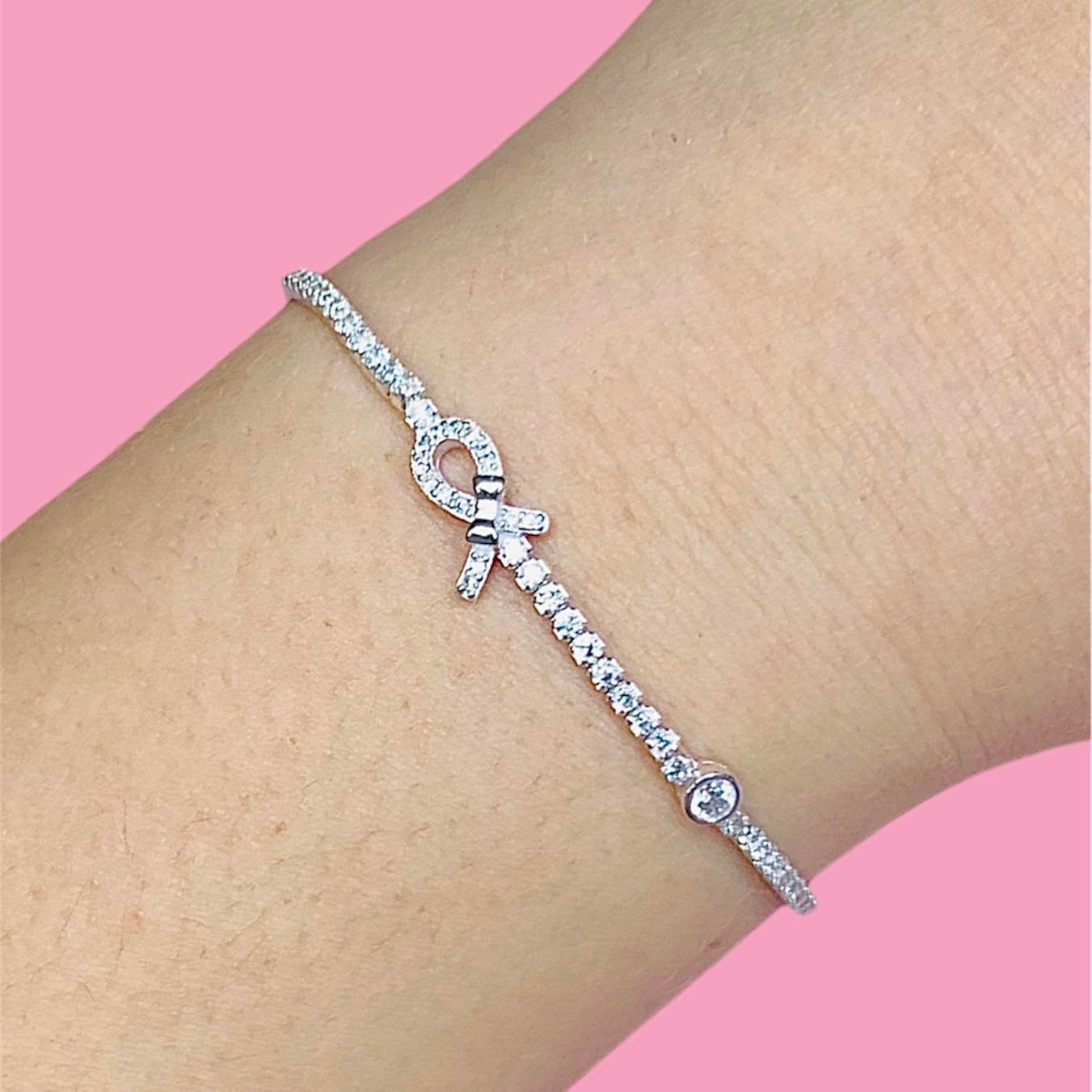 Pulsera Palace Veneziana Luxury Regulable Cubic Blanco De Plata 925
