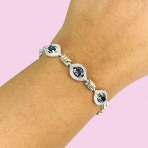Pulsera Panter Pani Cubic Oval Paradise de Plata y Oro