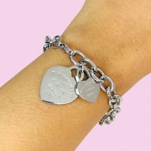 Pulsera Forever corazones Acero Quirurgico