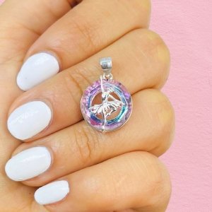 Dije Hada Swarovski Vitro Light Plata Italiana 