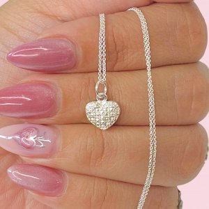 Cadena Rolito fino y Dije Corazoncito de Plata 925