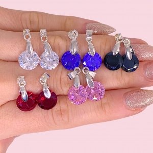 Promo Dije redondo mediano 10mm X6 Laminado de plata 925