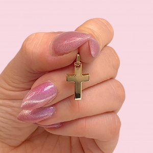 Dije Cruz grande de Oro 18k