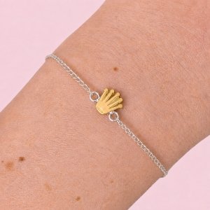 Pulsera Groumet Rolex de Plata y Oro 