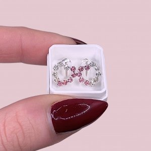 Abridor Corazon con cubic Blanco - Rosa de Plata 925