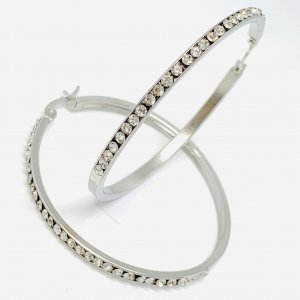 Aros Argollas con strass 55mm Acero QuirГєrgico