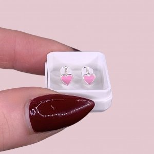 Abridor Corazón Esmaltado Rosa Plata 925