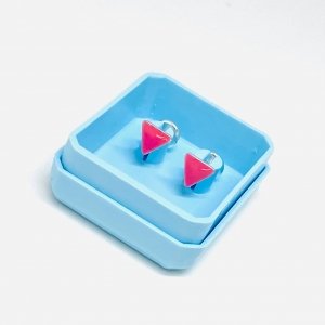 Abridor Triangulo esmaltado rosa de Plata 925