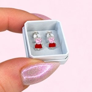 Abridor Peppa Pig Rojo Esmatado de Plata 925